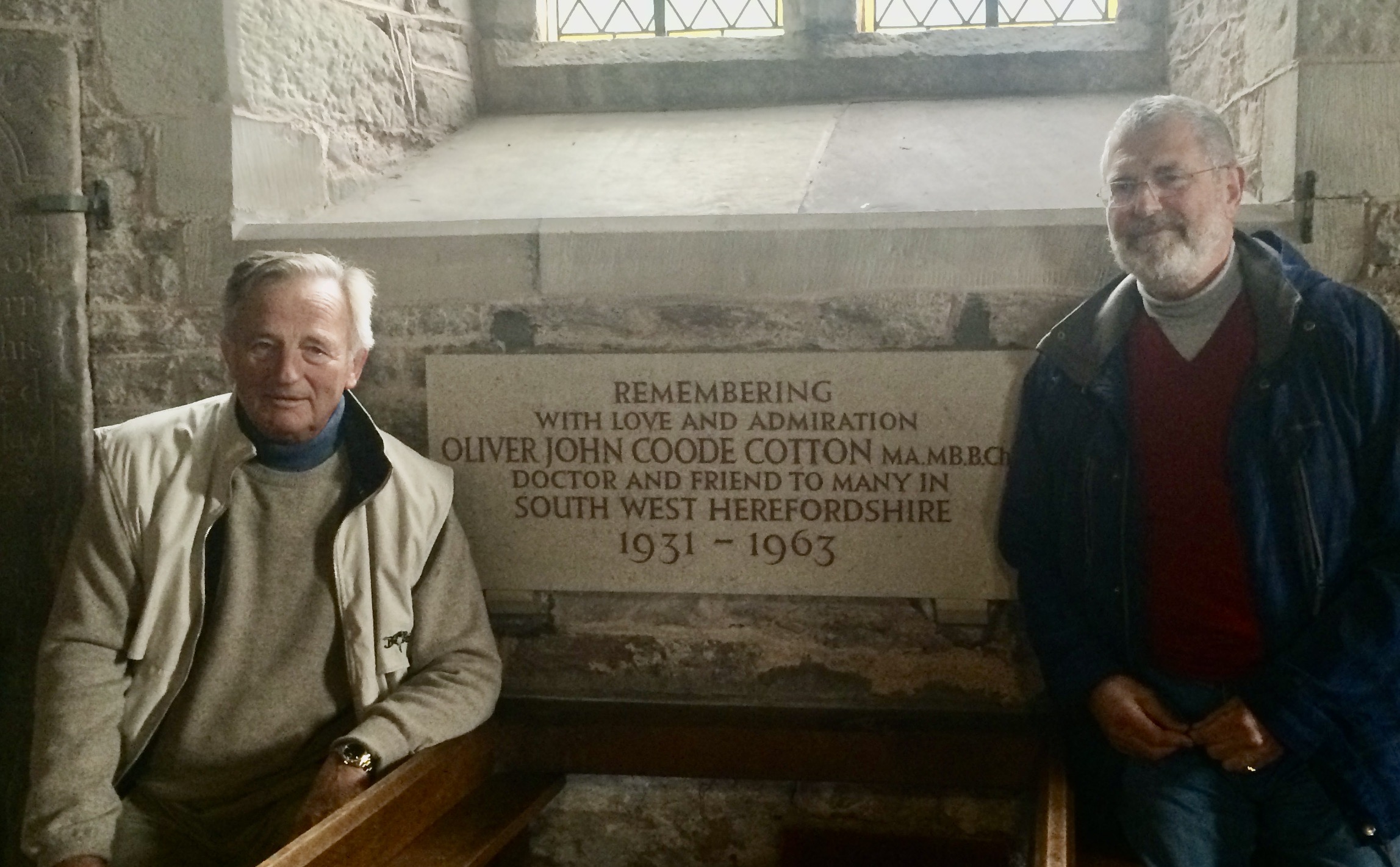 Dad's plaque, with brother John